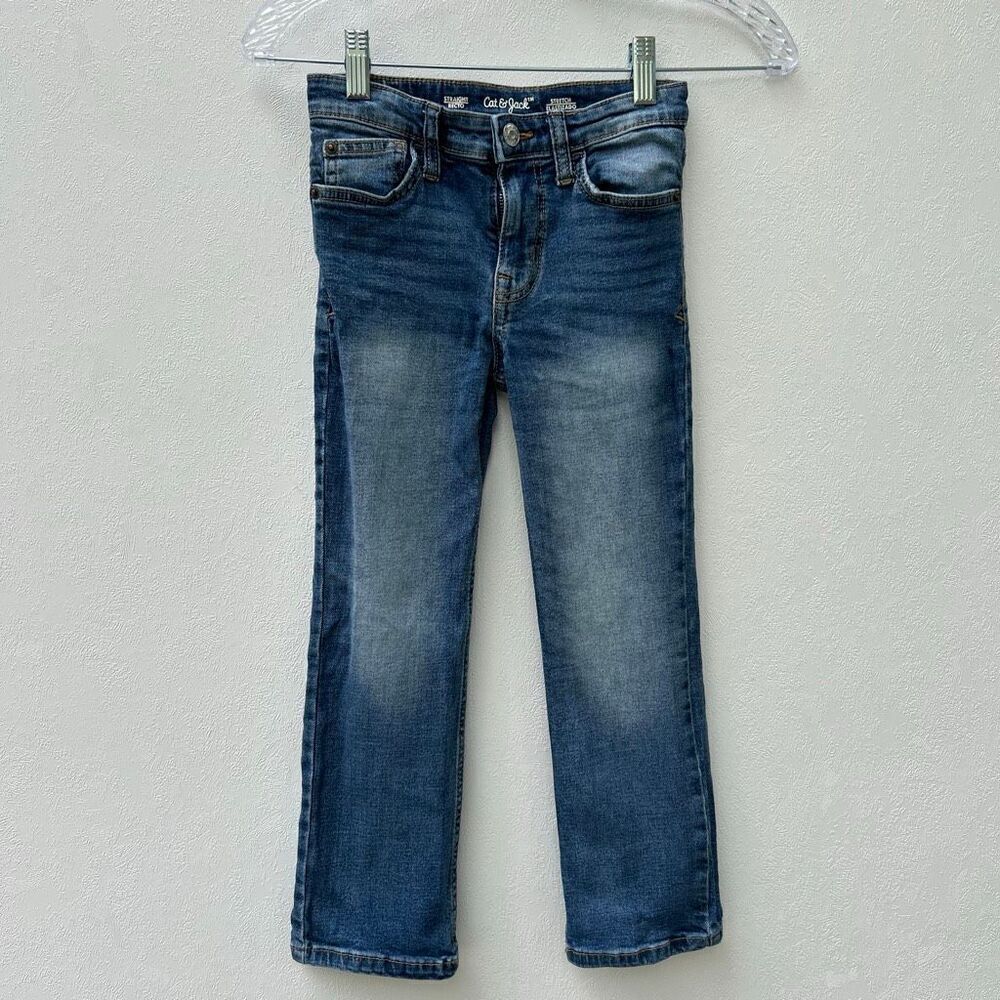Cat & Jack Kids Straight Leg Blue Jeans Size 6 Stretch Denim
